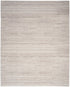 9' X 12' Ivory and Light Brown Abstract Washable Area Rug