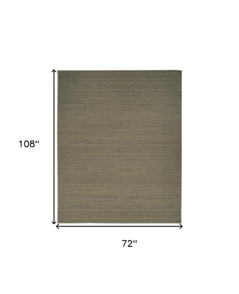 8' X 10' Green Abstract Washable Area Rug