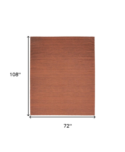 9' X 12' Brick Red Abstract Washable Area Rug