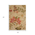 5' X 8' Beige and Red Botanical Leaves Hand Carved Handmade Area Rug