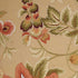 5' X 8' Beige and Red Botanical Leaves Hand Carved Handmade Area Rug