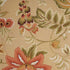 5' X 8' Beige and Red Botanical Leaves Hand Carved Handmade Area Rug