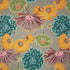 5' X 8' Gray Red and Yellow Floral Hand Carved Handmade Area Rug