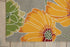 5' X 8' Gray Red and Yellow Floral Hand Carved Handmade Area Rug