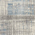 7' Ivory Blue And Gray Abstract Distressed Runner Rug