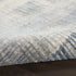 7' Ivory Blue And Gray Abstract Distressed Runner Rug
