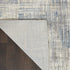 7' Ivory Blue And Gray Abstract Distressed Runner Rug