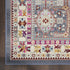 8' X 10' Ivory Pink And Gray Floral Distressed Non Skid Area Rug