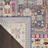 8' X 10' Ivory Pink And Gray Floral Distressed Non Skid Area Rug