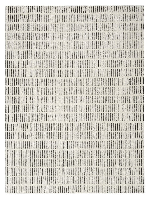 8' X 10' White Geometric Area Rug