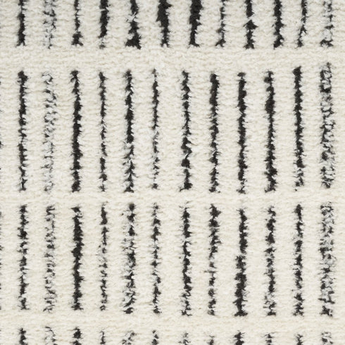8' X 10' White Geometric Area Rug