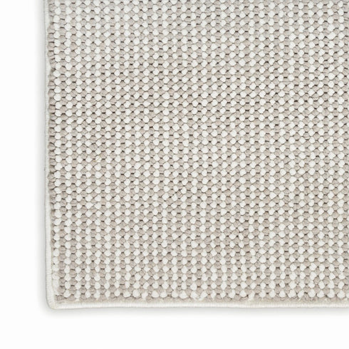6' Ivory And Brown Abstract Runner Rug