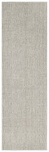 6' Ivory And Brown Abstract Runner Rug