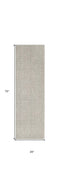 6' Ivory And Brown Abstract Runner Rug