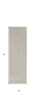 6' Ivory And Brown Abstract Runner Rug