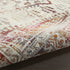 8' X 10' Ivory Red And Orange Floral Distressed Non Skid Area Rug