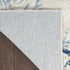 8' Ivory Blue And Gray Seashell and Coral Non Skid Runner Rug