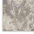 8' Ivory and Gray Abstract Non Skid Runner Rug
