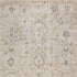 8' X 10' Cream Black And Yellow Floral Distressed Area Rug