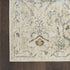 8' X 10' Cream Black And Yellow Floral Distressed Area Rug