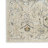 8' X 10' Cream Black And Yellow Floral Distressed Area Rug