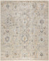 8' X 10' Cream Black And Yellow Floral Distressed Area Rug