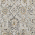 8' Gray Ivory And Yellow Floral Distressed Runner Rug