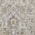 8' Gray Ivory And Yellow Floral Distressed Runner Rug