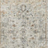 8' Light Gray Black And Yellow Floral Distressed Runner Rug
