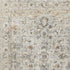 8' Light Gray Black And Yellow Floral Distressed Runner Rug