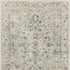 8' Light Gray Black And Yellow Floral Distressed Runner Rug