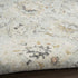 8' Black Mint Green And Ivory Floral Distressed Runner Rug