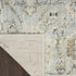 8' Black Mint Green And Ivory Floral Distressed Runner Rug