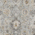 8' Black Mint Green And Ivory Floral Distressed Runner Rug