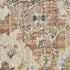8' Rust Green And Black Floral Distressed Runner Rug