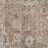 8' Rust Green And Black Floral Distressed Runner Rug