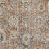 8' Rust Green And Black Floral Distressed Runner Rug