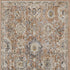 8' Rust Green And Black Floral Distressed Runner Rug