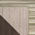 7' Ivory Green and Gray Striped Runner Rug