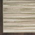 7' Ivory Green and Gray Striped Runner Rug