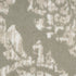 7' Olive Green and Ivory Damask Distressed Runner Rug