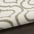 7' Ivory and Green Trellis Runner Rug