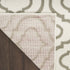 7' Ivory and Green Trellis Runner Rug