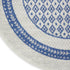 8' X 12' Ivory and Blue Geometric Distressed Non Skid Area Rug