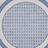8' X 12' Ivory and Blue Geometric Distressed Non Skid Area Rug