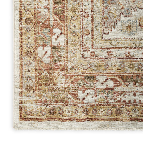 9' X 13' Beige Geometric Distressed Area Rug