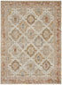 9' X 13' Beige Geometric Distressed Area Rug