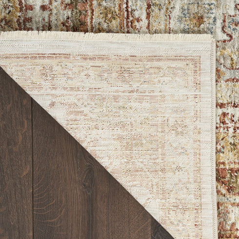 9' X 13' Beige Geometric Distressed Area Rug