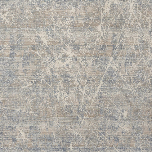 8' X 10' Beige Blue And Brown Abstract Area Rug