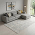 8' X 10' Beige Blue And Brown Abstract Area Rug